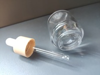Luxe 30ML rond mat anneau verre compte-gouttes bouteille huile essentielle sérum gouttes pour les yeux sérigraphie soins personnels cosmétique