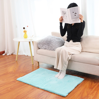 Tapis en fausse fourrure de lapin lavable de haute qualité 2026, épais et doux, pour chambre à coucher