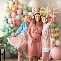 Kit d'arche de ballons personnalisée, ballons en latex avec ballons étoiles pour la décoration de fête de naissance ou d'anniversaire sur le thème de la jungle/safari