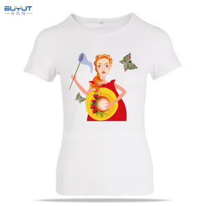Nhà sản xuất bán buôn Lady TEE Áo Sơ mi mềm phương thức trống thăng hoa phụ nữ t Áo sơ mi - Product Image 3