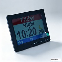 Reloj para Personas con Demencia ZKM de 8 Pulgadas (20.3 cm), Reproducción MP4/MP3, 28 Alarmas, DST Automático, 20 Recordatorios, Regulador de Intensidad de 10 Niveles, 6 Modos, Resolución de 800x600