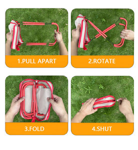 Kursi lipat portabel aluminium besi 0.5kg ringan untuk acara luar ruangan-desain Modern bangku Kemah tahan lama memancing piknik - Product Image 4
