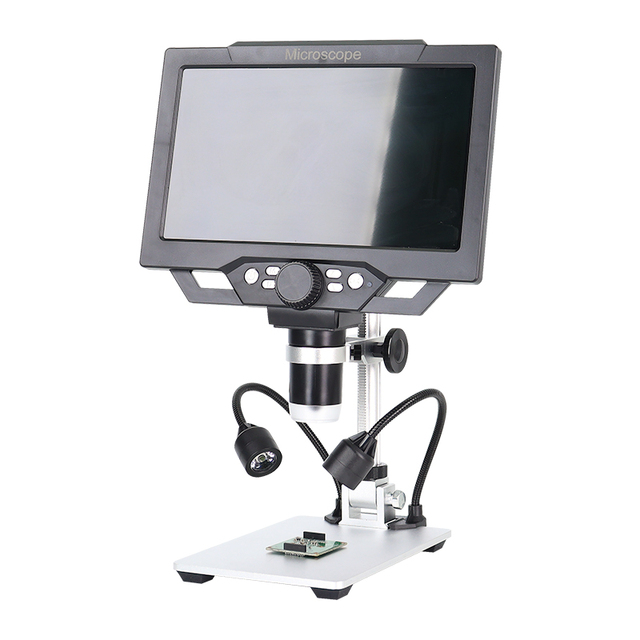 Touch Screen Image Video Microscope 12MP Camera Microscope With Dual Fill Lights