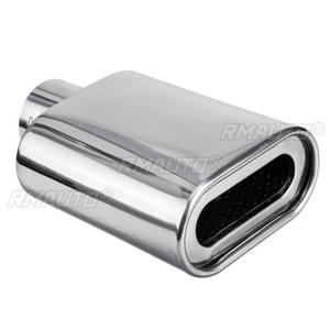 Embout d'échappement universel pour voiture, 60 mm, en acier inoxydable chromé, pour BMW/Benz/Audi - Product Image 1