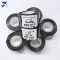 Ruban de marquage à chaud Kurz Original CN8, largeur 30 mm, longueur 100 m, couleur noire, pour machine de codage par lots HP-241, fabriqué en PET pour le plastique
