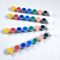 Peinture Permanente Imperméable Mini 5ml 8 Couleurs Pot à Bandelettes Peintures Acryliques pour Toile, Pierre et Tissu