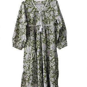 Robes de plage maxi bohèmes vintage exceptionnelles et charmantes pour femmes, été printemps, 100% coton, vente en gros - Product Image 2