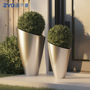 Jardinière métallique sur mesure OEM pour projets d'aménagement paysager, pot de fleurs extérieur pour mobilier de jardin et de rue - Product Image 1