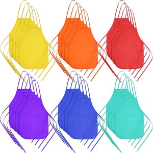 Đầy Màu sắc Tạp dề cho trẻ em dùng một lần không thấm nước dầu bằng chứng cho trẻ em sơn nấu ăn ăn giảng dạy lớp học nghề Dã Ngoại - Product Image 2