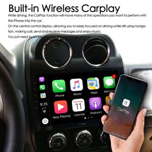 Radio para Auto con CarPlay y Voz AI de 8GB+128GB para JEEP Compass Patriot 2010-2016, Navegación GPS, Android 13, Reproductor Multimedia de Video 2Din - Product Image 4