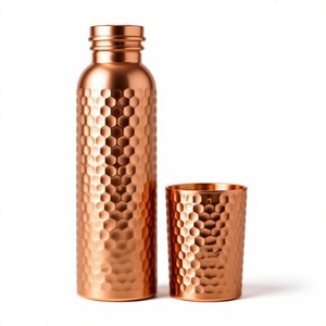Botella de Agua de Cobre con Tapa de Miel Pura, a Prueba de Fugas, Ecológica, Portátil, para Viajes - Product Image 1