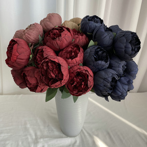 Ramo de Peonías Redondas Suzume Ii de 10 Cabezas, 48 cm, Flores Artificiales de Alta Simulación, Decoración para Bodas y Hogar - Product Image 3