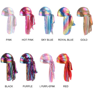 Magnifique Wave Du Rags Durag Hommes Satin Head Wrap Soyeux Satin Duragsic <span class=keywords><strong>Bandana</strong></span> Duragsic Avec Longue Bande - Product Image 6
