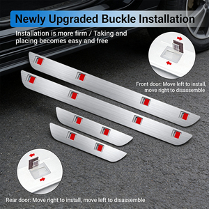 Luzes de Porta em Fibra de Carbono Brilhante com Logo Iluminado, Luzes de Pedal de Interior Automotivo com Logo Iluminado em Movimento - Product Image 5