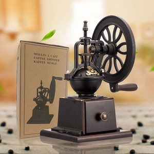 Moulin à café manuel en fonte, grande taille, classique, en bois, pour café en grains, vente en gros - Product Image 3