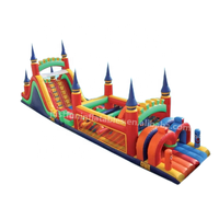 Course d'obstacle gonflable géante pour adultes, en promotion, gonflable interactif