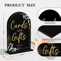 Support de table en acrylique vierge en forme d'arche 5x7 pouces pour numéros de table de mariage, base de signalisation événementielle DIY, vente en gros personnalisée