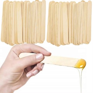 50 pz/lotto di cera <span class=keywords><strong>ceretta</strong></span> in legno spatola abbassalingua usa e getta bastoncini di bambù 6 pollici bastone di cera di bellezza strumento di salute - Product Image 2