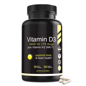 Fonte di fabbrica OEM/ODM Private Label vitamina D3 K2 Capsule di vitamina D integratore di alimenti salutari Custom Packaging Capsule rigide - Product Image 1