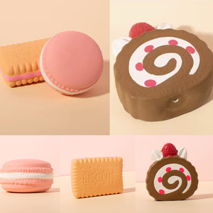 Giocattolo per Cani in Lattice Naturale a Forma di Dessert, Impermeabile, Morbido, a Forma di Macaron, Tiramisù, Biscotto, Giocattolo Sonoro <span class=keywords><strong>da</strong></span> Masticare per Animali Domestici - Product Image 6