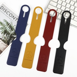 Tùy chỉnh máy bay du lịch hành lý tag với mạ Vàng logo in kỹ thuật số name card Boarding PU tag - Product Image 6