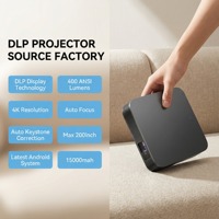 Aome S500 Mini Projecteur Portable AI DLP 1080P à Mise au Point Automatique 4K LED Vidéo Android 13 600 Lumens ANSI 2G Courte Portée pour Extérieur US