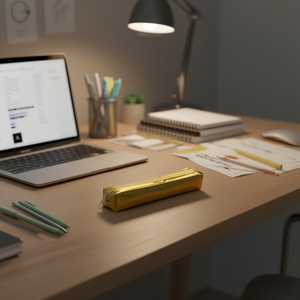 Astuccio per penne galvanizzato Ilan con chiusura a cerniera in tessuto metallizzato 32717 - Product Image 3