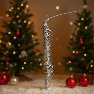 Homeera Christmas Decoration 102cm Hanging Ornament Plastic Wire Tree Decor Round Shape Silver Color - Product Image 2