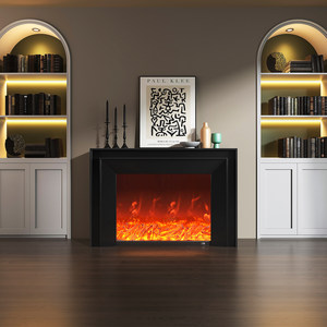 <span class=keywords><strong>Chimenea</strong></span> Eléctrica Decorativa Integrada con Llama Simulada, Estilo Americano para el Hogar - Product Image 4