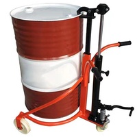 Chariot élévateur manuel hydraulique personnalisé pour fûts d'huile, chariot élévateur en acier, chariot à palettes pour fûts d'huile, capacité de 300 kg, 55 gallons/200 L, CE