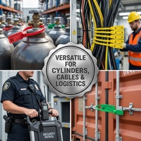 Attache-câble anti-métal, attache-câble RFID, étiquette RFID en ABS étanche pour le suivi des câbles de bouteilles de gaz