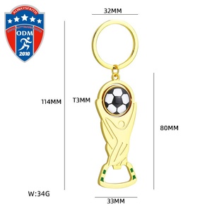 2026米国-カナダ-メキシコサッカー亜鉛合金環境に優しい金栓抜きキーホルダー小型ペンダントアウトドアギフト - Product Image 2