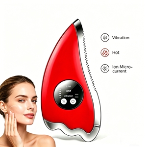 K.SKIN Outil de beauté électrique chauffant Gua Sha portable à double face à micro-courant pour raffermir et amincir le visage, rechargeable - Product Image 1