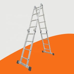 En131 Professional 370Cm <span class=keywords><strong>Escalera</strong></span> de aluminio multiusos 4X3 escalones 150Kgs <span class=keywords><strong>Escalera</strong></span> plegable - Product Image 6