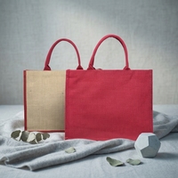 Sac fourre-tout en jute AITE, prix usine, écologique, recyclable, motif dessin animé blanc simple, avec poignée en ruban, grande taille, fermeture éclair