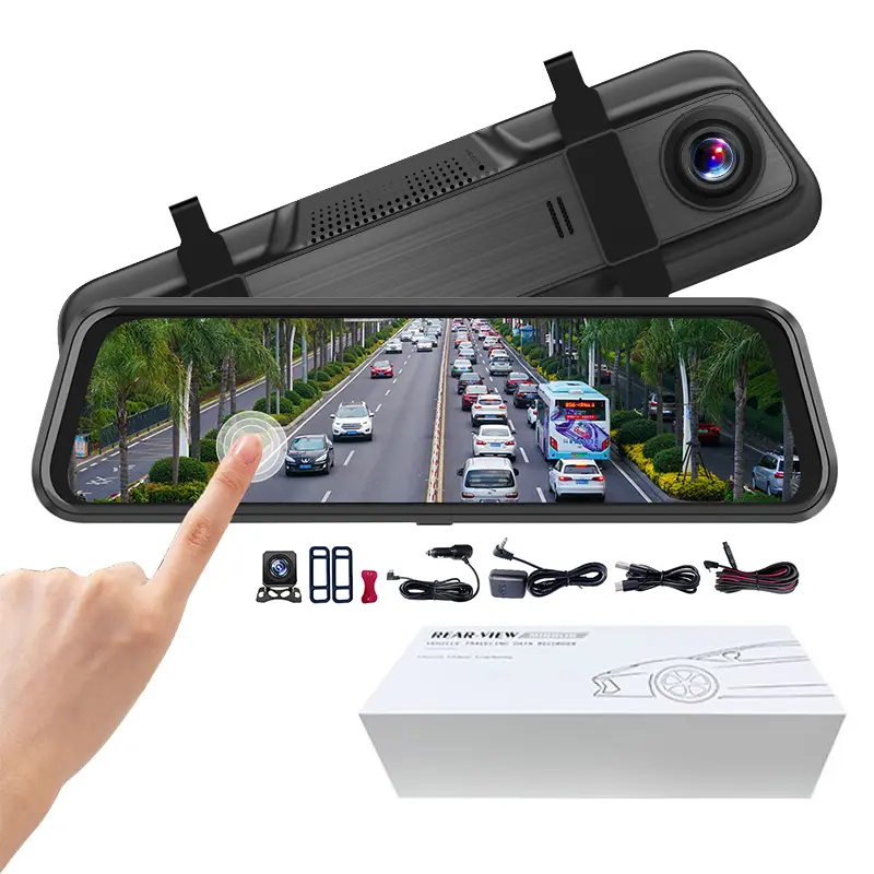 Smart Touch Screen Waterproof DVR 1440P Vehicles Car Electronic Rearview Mirror Car Black Box Dash Camera for all car