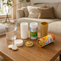 Tube personnalisé pour comprimés effervescents avec insert déshydratant pour emballage pharmaceutique de capsules, marque privée, qualité alimentaire