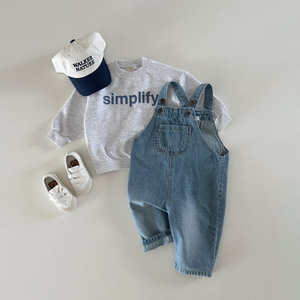 <span class=keywords><strong>Salopette</strong></span> en denim personnalisée Vêtements pour enfants garçons Combinaison en jean pour tout-petits Combinaison barboteuse d'automne pour bébé <span class=keywords><strong>garçon</strong></span> - Product Image 3