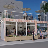 Maison préfabriquée en acier au design moderne et luxueux, avec porte coulissante, pour usage en restaurant et hôtel, vente en gros sur mesure