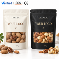 Sachet Doypack Mat Personnalisé Imprimé Écologique Recyclable Qualité Alimentaire avec Fenêtre et Fermeture Zip Refermable pour Snacks et Noix - Emballage