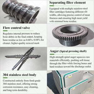 Séparateur de viande de volaille, de lapin et de bœuf, machine à désosser automatique mécanique pour cuisses et jambes de poulet - Product Image 4