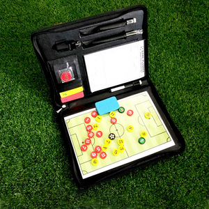 Tableau d'entraîneur de football magnétique en gros - Kit professionnel portable avec 27 aimants, 2 marqueurs effaçables à sec et 1 pochette zippée pliable - Product Image 4