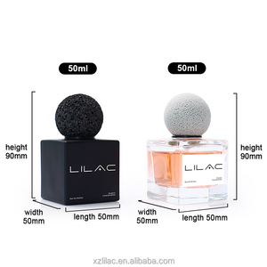 Botella de Perfume Cuadrada de Vidrio de 50 ml Personalizada al por Mayor, con Tapa de Piedra Volcánica de Alta Calidad para Hombre y Mujer - Product Image 6