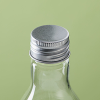 Bouteille transparente en PET de 50 ml en forme d'ampoule avec bouchon à vis en aluminium, récipient décoratif en plastique pour boissons, idéal pour les fêtes DIY et Noël