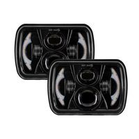 JINXIN Nouveau phare carré à 4 LED de 7 pouces, conversion automatique, phares LED pour voiture Wrangler, camion tout-terrain