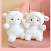 Juguete de Peluche de Algodón PP con Diseño de Dibujos Animados, Adorable Muñeca de Oveja Transformable, Regalo para Niñas