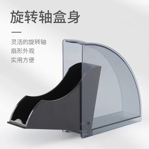 Soporte de papel para filtro de café, caja de almacenamiento acrílica a prueba de polvo para papel en forma de cono y en forma de abanico para café - Product Image 4