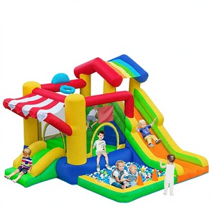 Castillo Inflable Pequeño y Ecológico FBSPORT, Equipo de Juego Suave para Niños Pequeños, Parque Infantil Inflable con Temática de Arcoíris y Corazón - Product Image 4