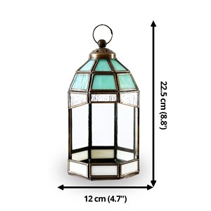 Lanterne en fer avec finition en verre couleur givre Diwali utilisation intérieure vente chaude prix d'usine nouveauté - Product Image 3