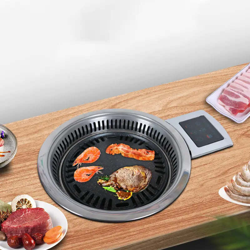 한국어 2000w 적외선 무연 전기 그릴 전기 바베큐 오븐